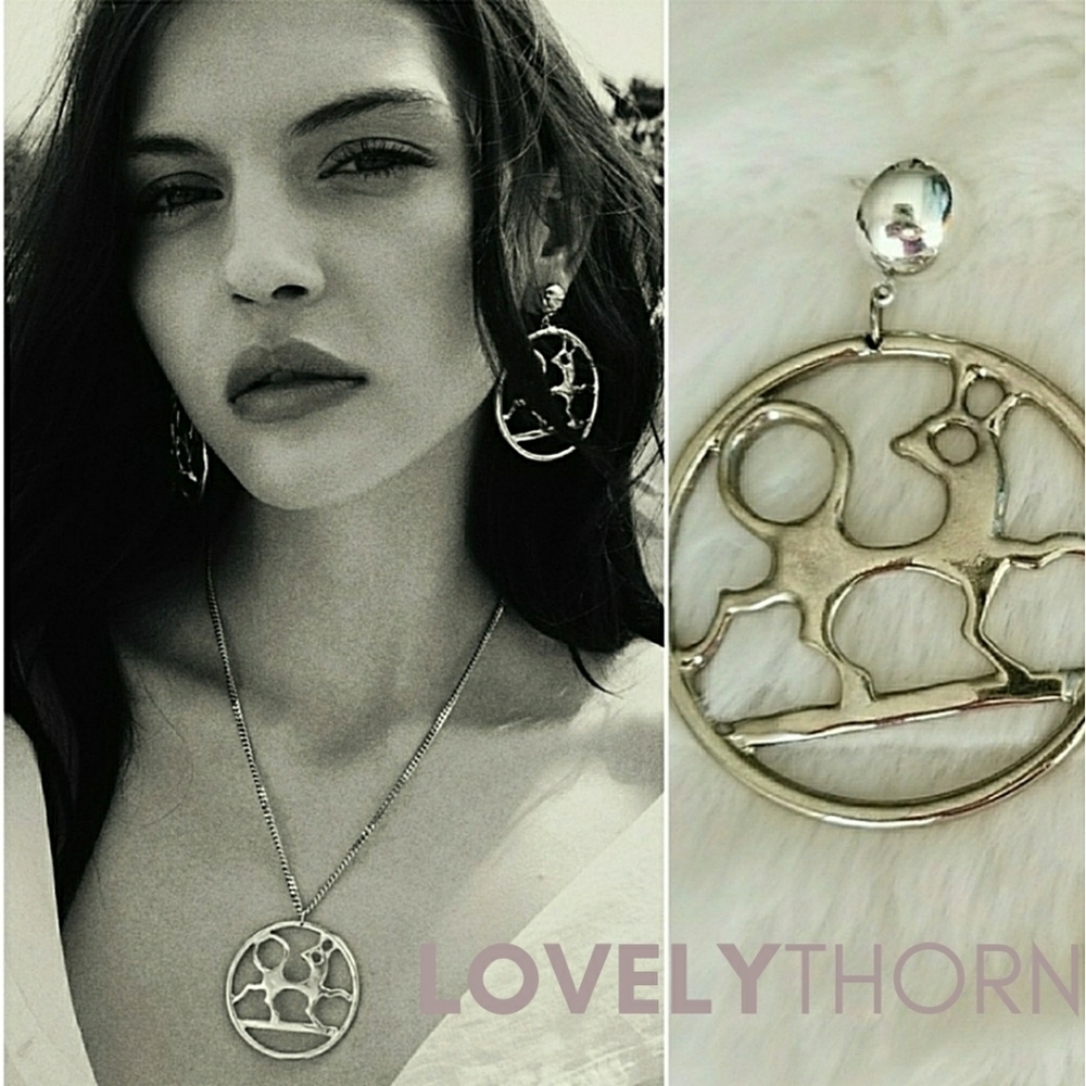 VANESSA MOONEY // ltd ed silver midas medallion drop earrings